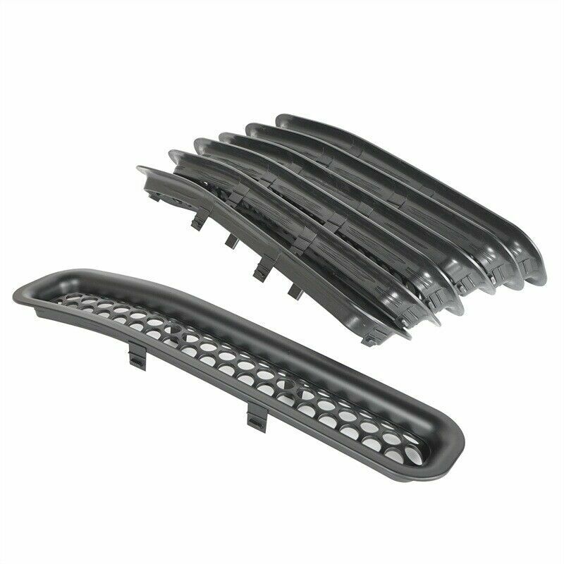 Matte Black 2x Round Headlight+Cover 7x Grille Mesh Insert Fit Wrangler Jeep TJ
