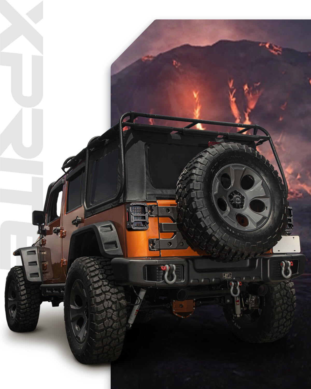 Xprite 2PCS Rear Tail Light Guard Light Cover For Jeep Wrangler JK JKU 2007-2018