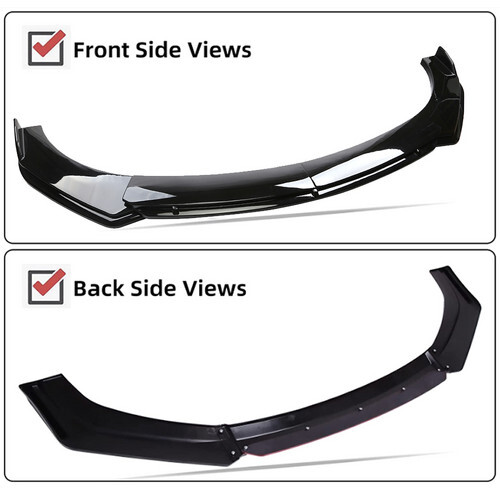 Gloss Black Car Front Bumper Spoiler Lip Splitter Body Kit For Jaguar XE XJ XJL