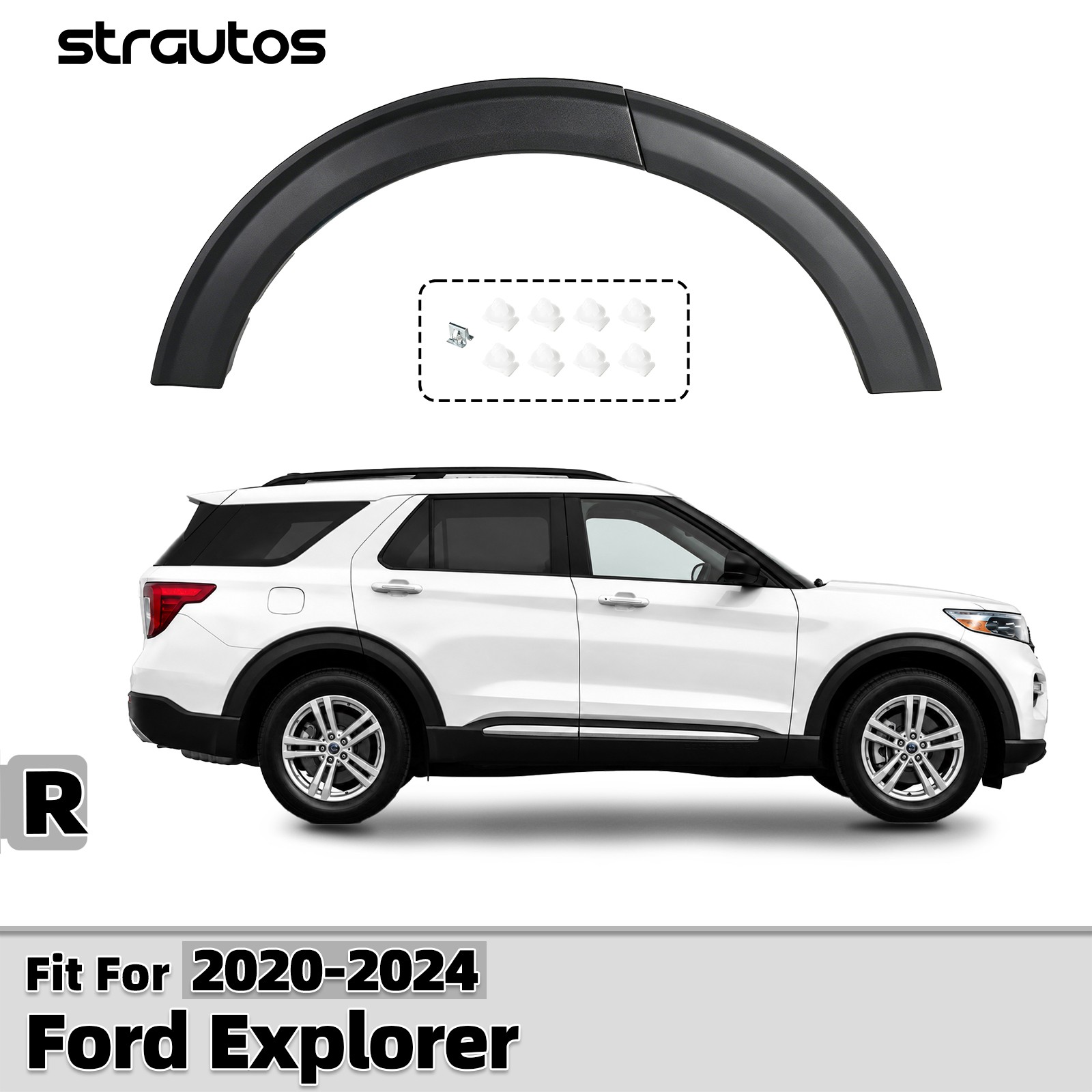 For 2020-2024 Ford Explorer Rear Right Passenger Side Wheel Arch Fender Flare