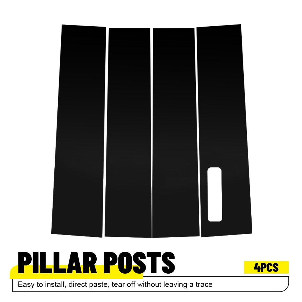 4x Window Pillar Posts Trim For 15-2021 Ford F-150 with Keypad Accessories Black