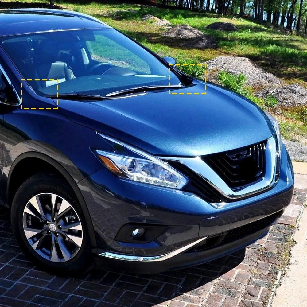 Pair Front Windshield Wiper Side Cowl Extension Trim For Nissan Murano 2015-017