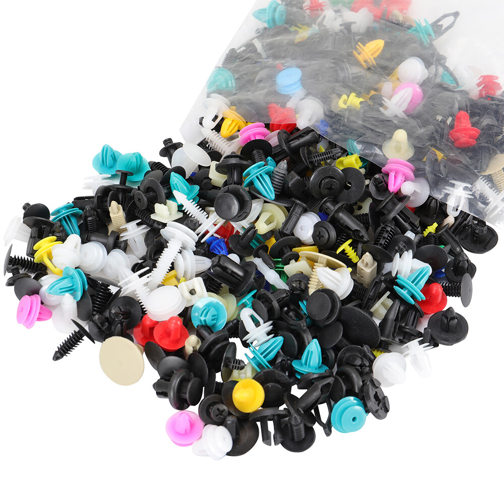 500pcs Clips Car Plastic Push Pin Rivet Trim Moulding Fastener Screwdriver USA