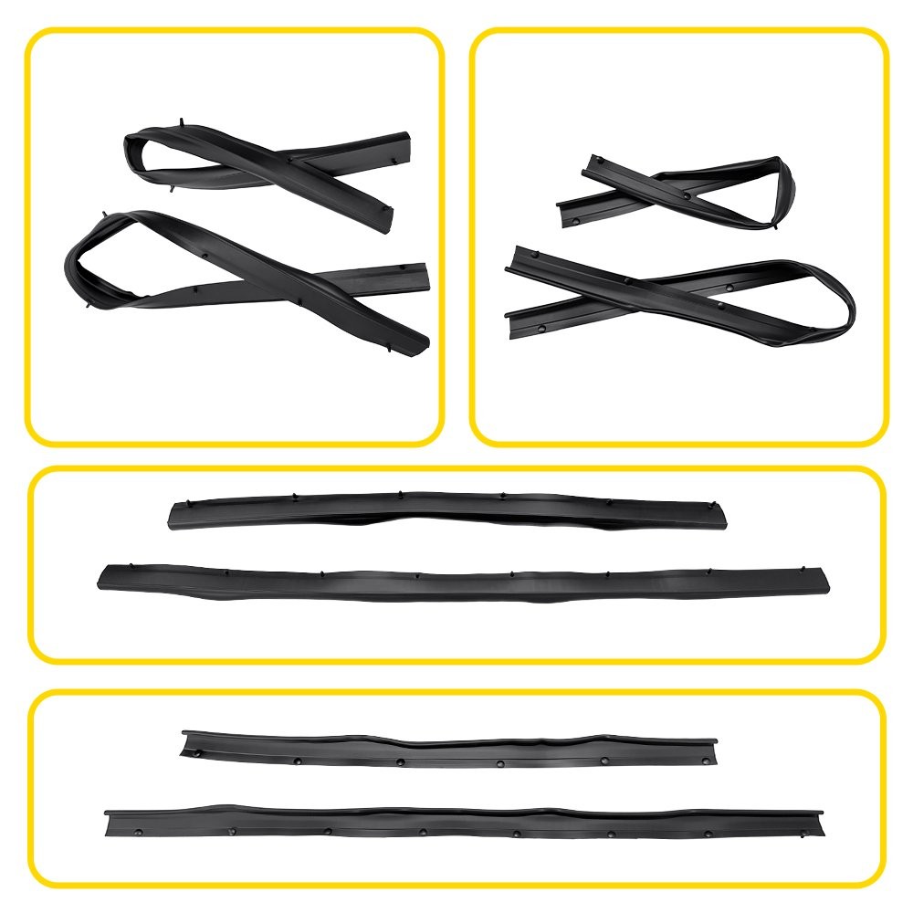 Front & Rear Lower Door Weather Strip Seal Rubber For Ford Excursion 2000-2005