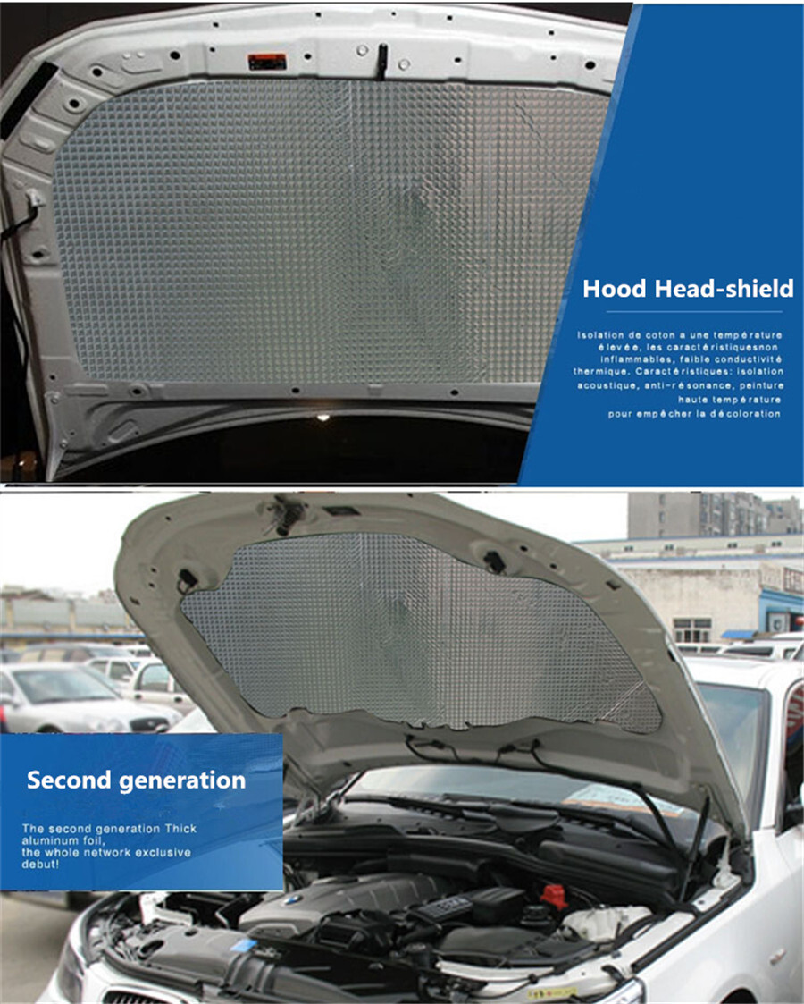 Car Firewall Hood Heat Shield Thermal insulation Automotive Sound Deadener Mat