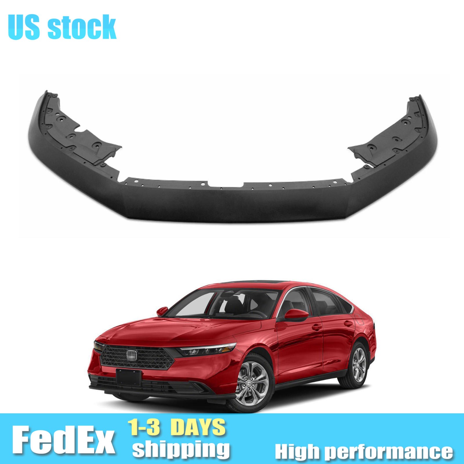 Front Upper Grille Trim Bumper Cover For 2023-2024 Honda Accord EX LX HO1210182
