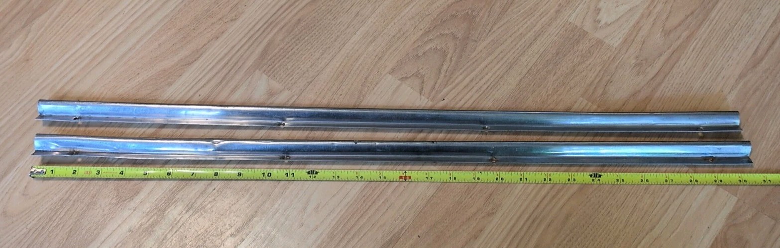 Pair Of Fiat 124 Spider Interior Chrome Trim Pieces Pre-1978 See Description