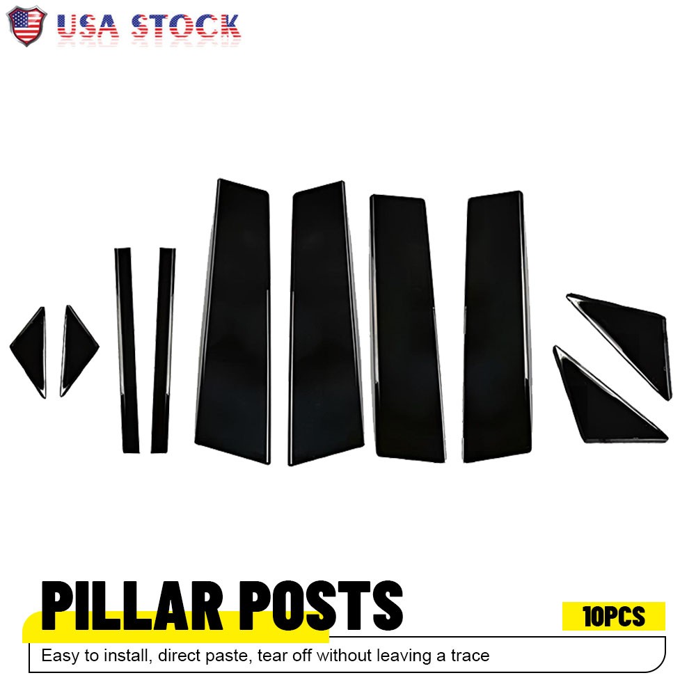 Bright Black Pillar Post for Mazda 3 Axela 2014-2018 10pcs Set Door Trim Cover