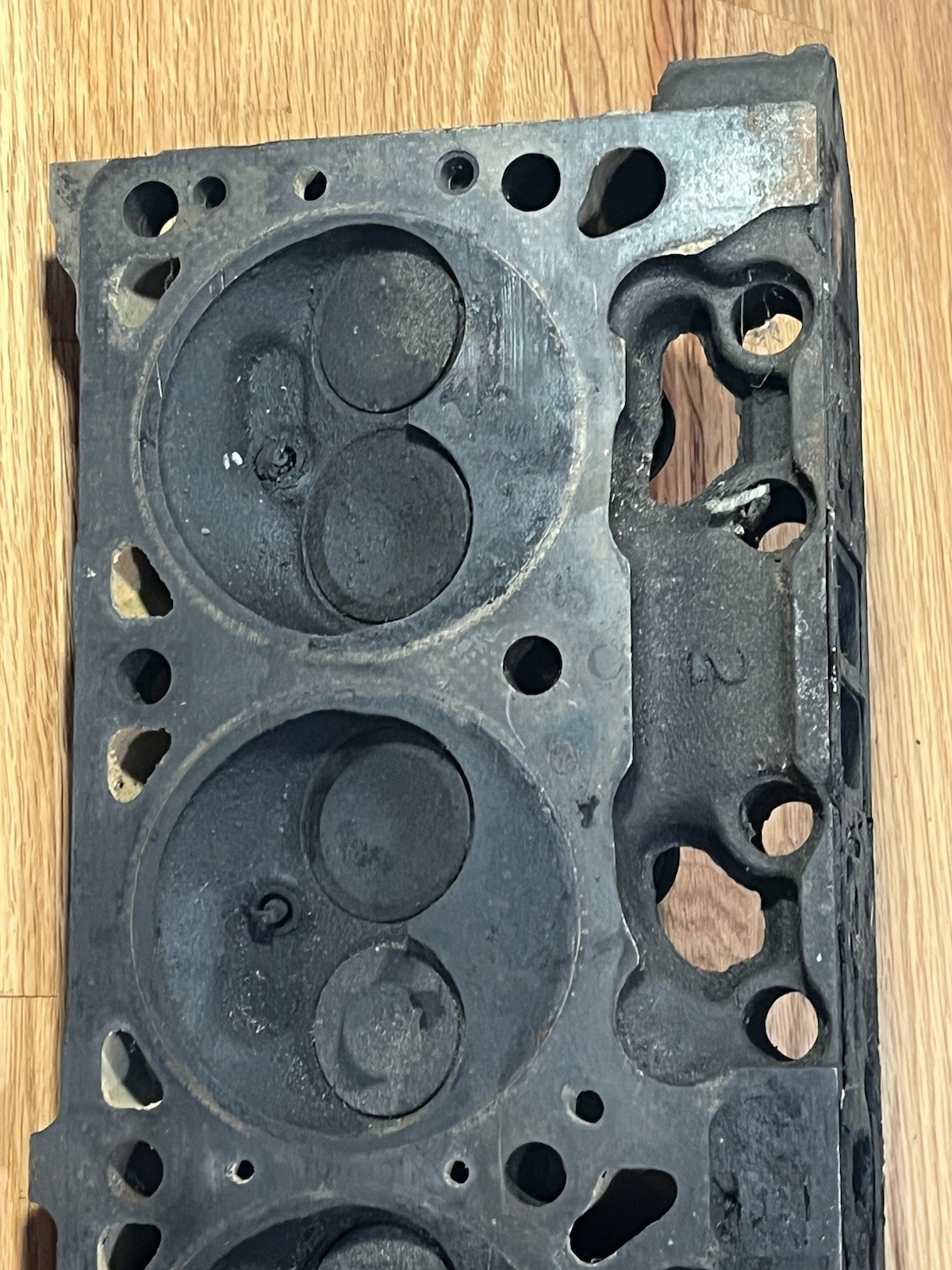 Vintage Pair of 2 Dodge Plymouth Chevy Cast Iron Engine Cylinder Heads 318 Mopar