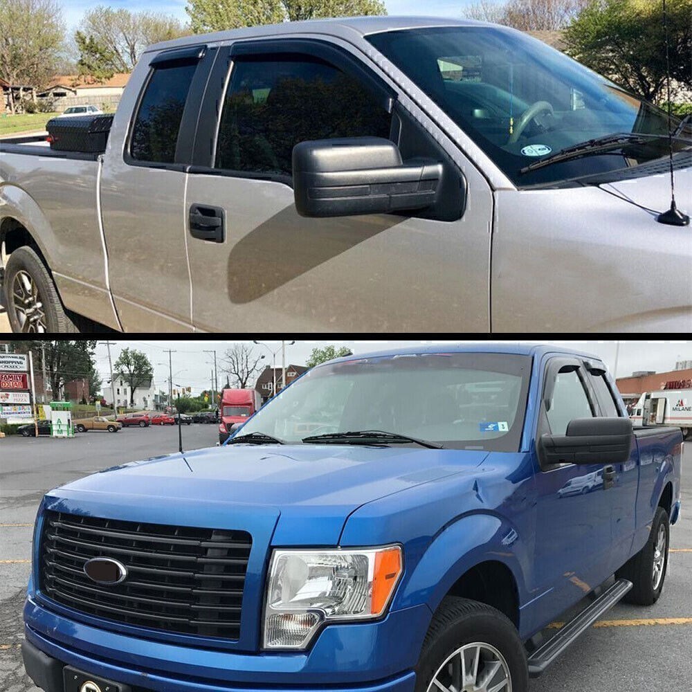 For Ford F150 Supercab 2004-2014 Window Visor Sun Rain Guards Vent Deflector