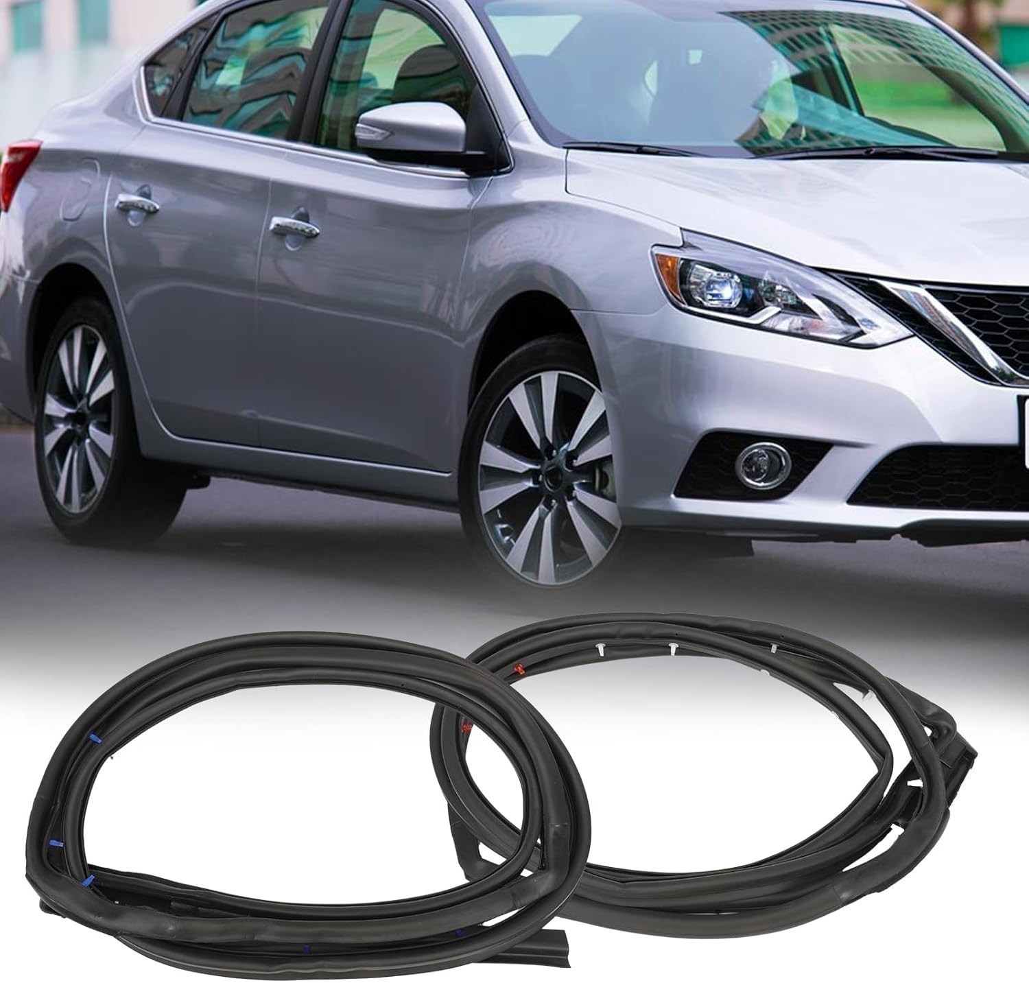 Left+Right Door Open Weatherstripping Seal Rear Right for Nissan SENTRA 2013-19