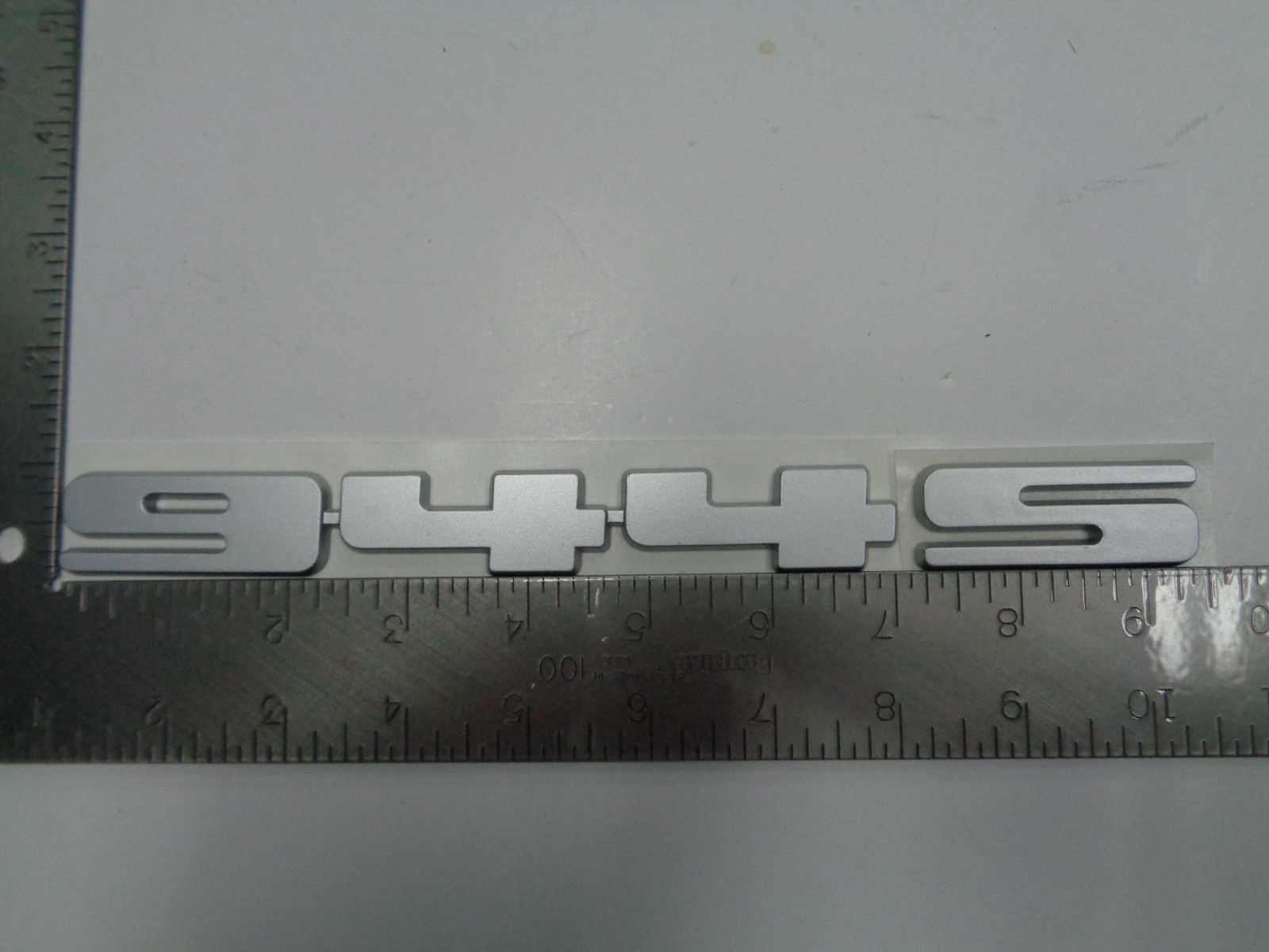 PORSCHE 944S REAR EMBLEM SILVER NEW GENUINE PORSCHE 944 S REAR EMBLEM