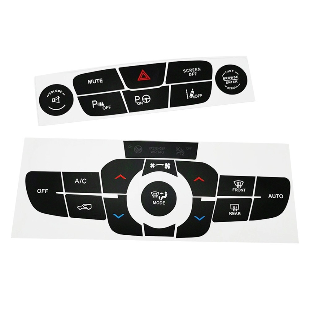 For Jeep Compass 2017-2021 Air Conditioning Button Repair Sticker Black