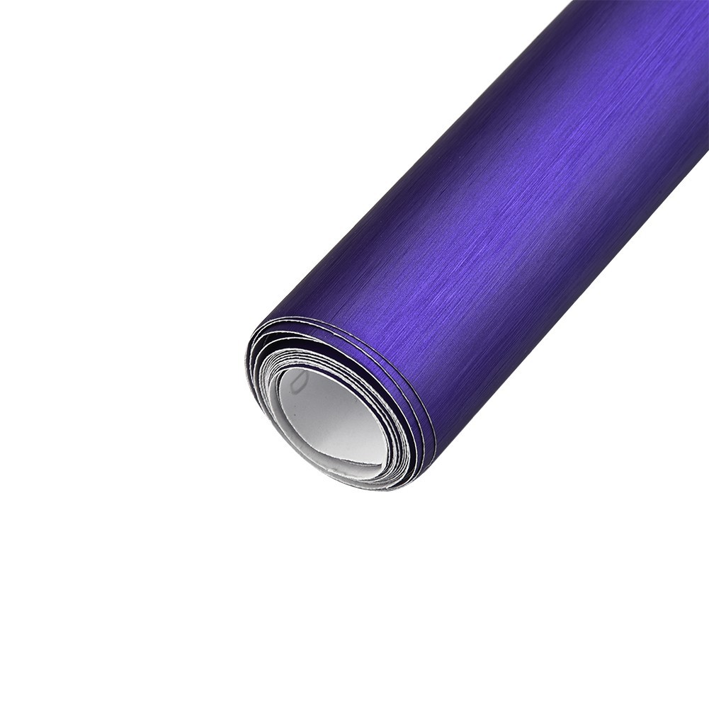 12 X 60 Cool Car Wrap Metallic Satin Matte Chrome Vinyl Sticker Film Purple HD