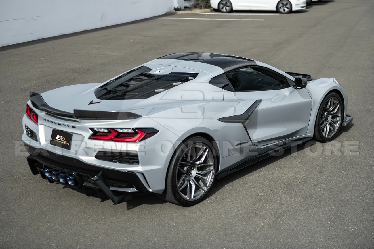 For 23-Up Corvette C8 Z06 | EOS Performance MATTE BLACK Side Skirts Extension