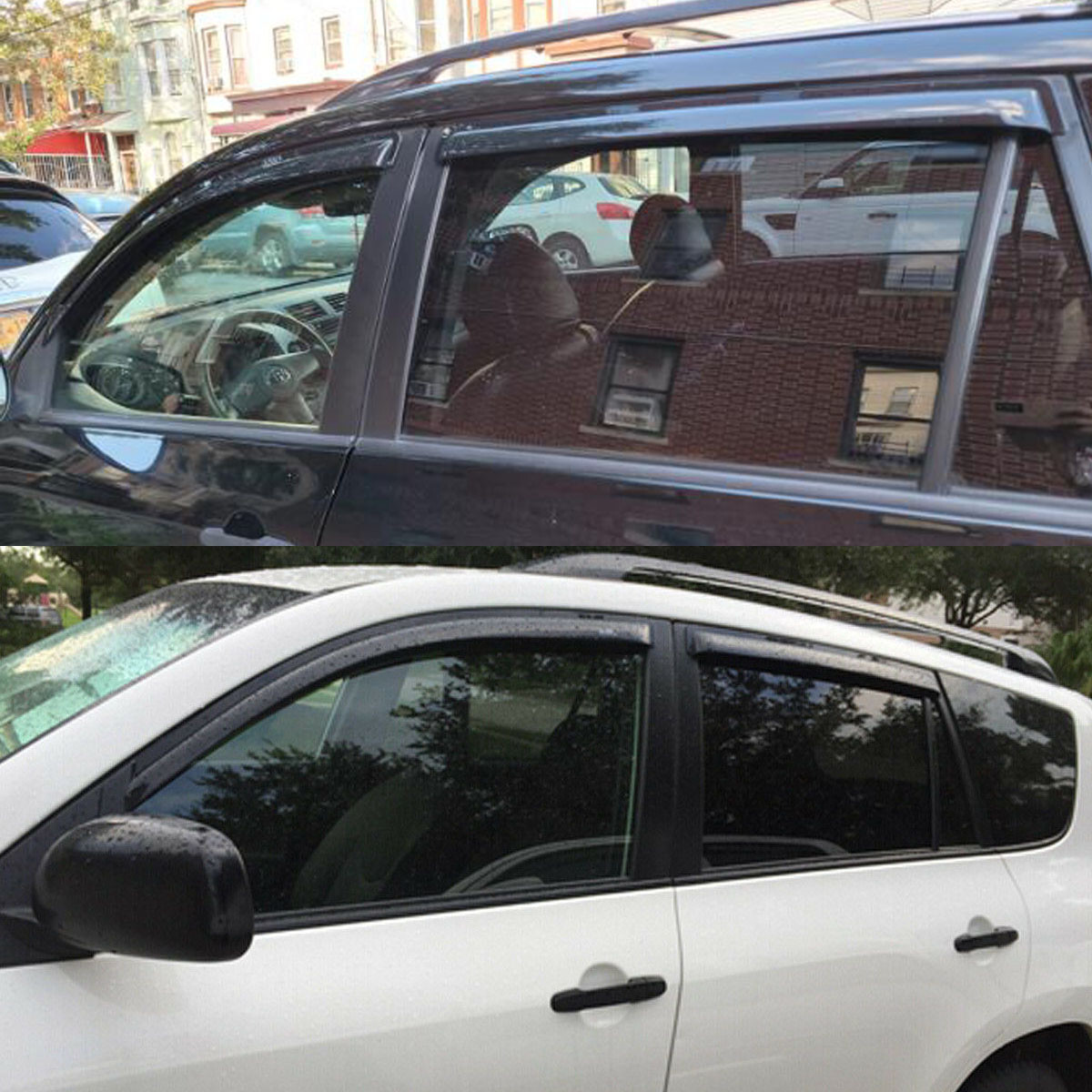 Smoke Window Visors Rain Guards Vent Shade Deflectors for 2006-2012 Toyota Rav4