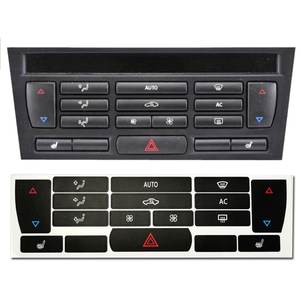 Button Repair Sticker Climate Control Decals Practical Use White Lettering