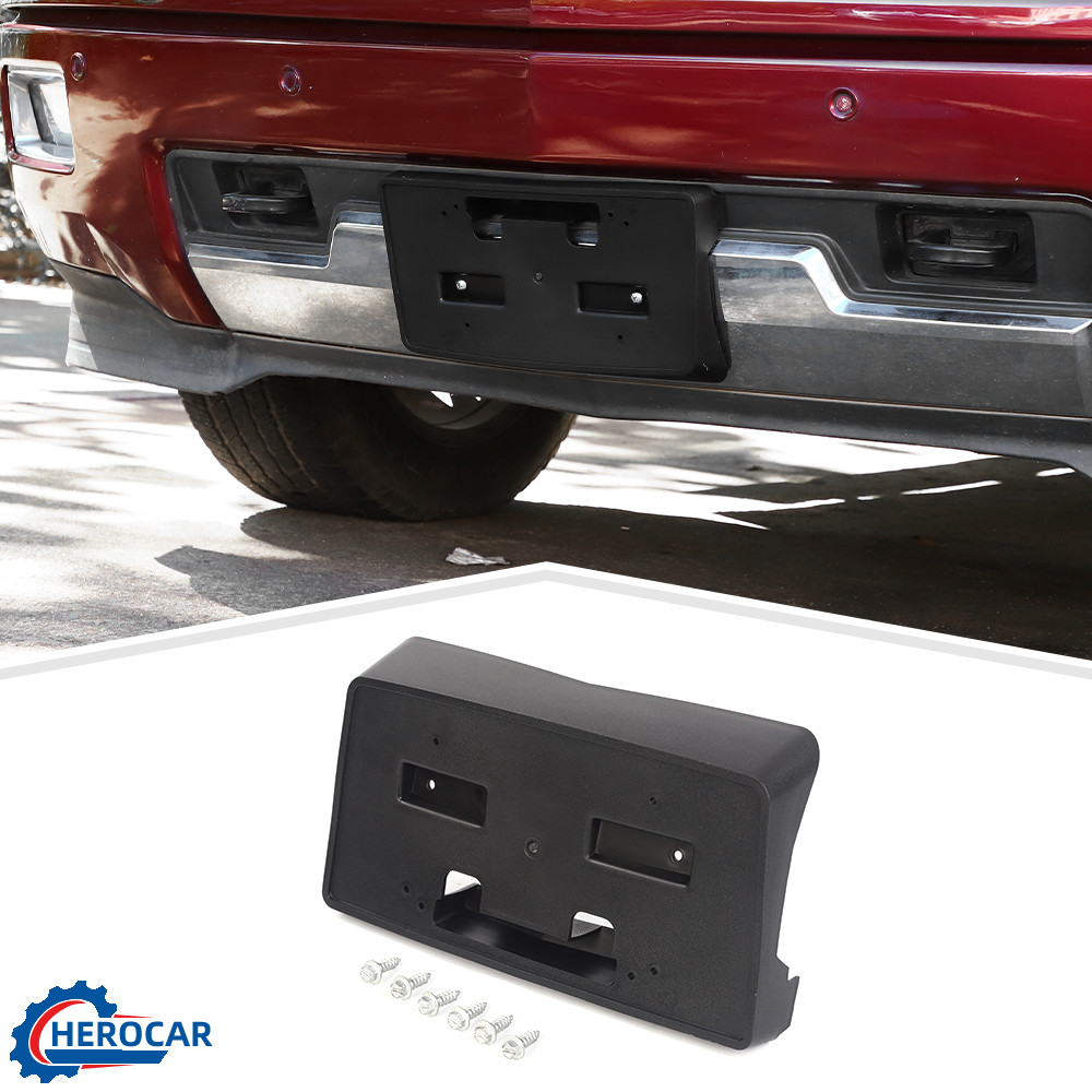 Front Bumper License Plate Tag Holder Mount Bracket For Chevy Silverado 2014-18