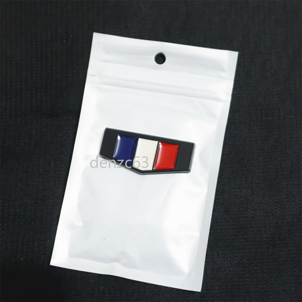 2x Matte Black France Flag Metal Emblem Sticker Decal Badge Auto Tailgate Car V6