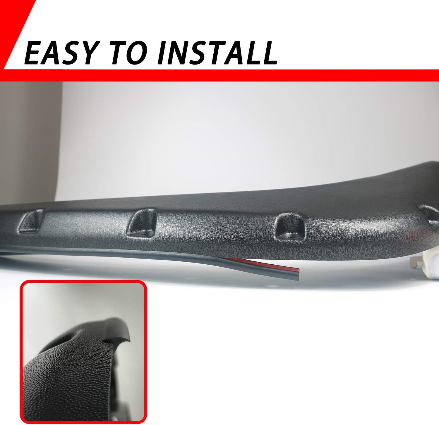 T-Style Fender Flares Edge Trim Wheel Wells Seal Strip for Chevy Silverado