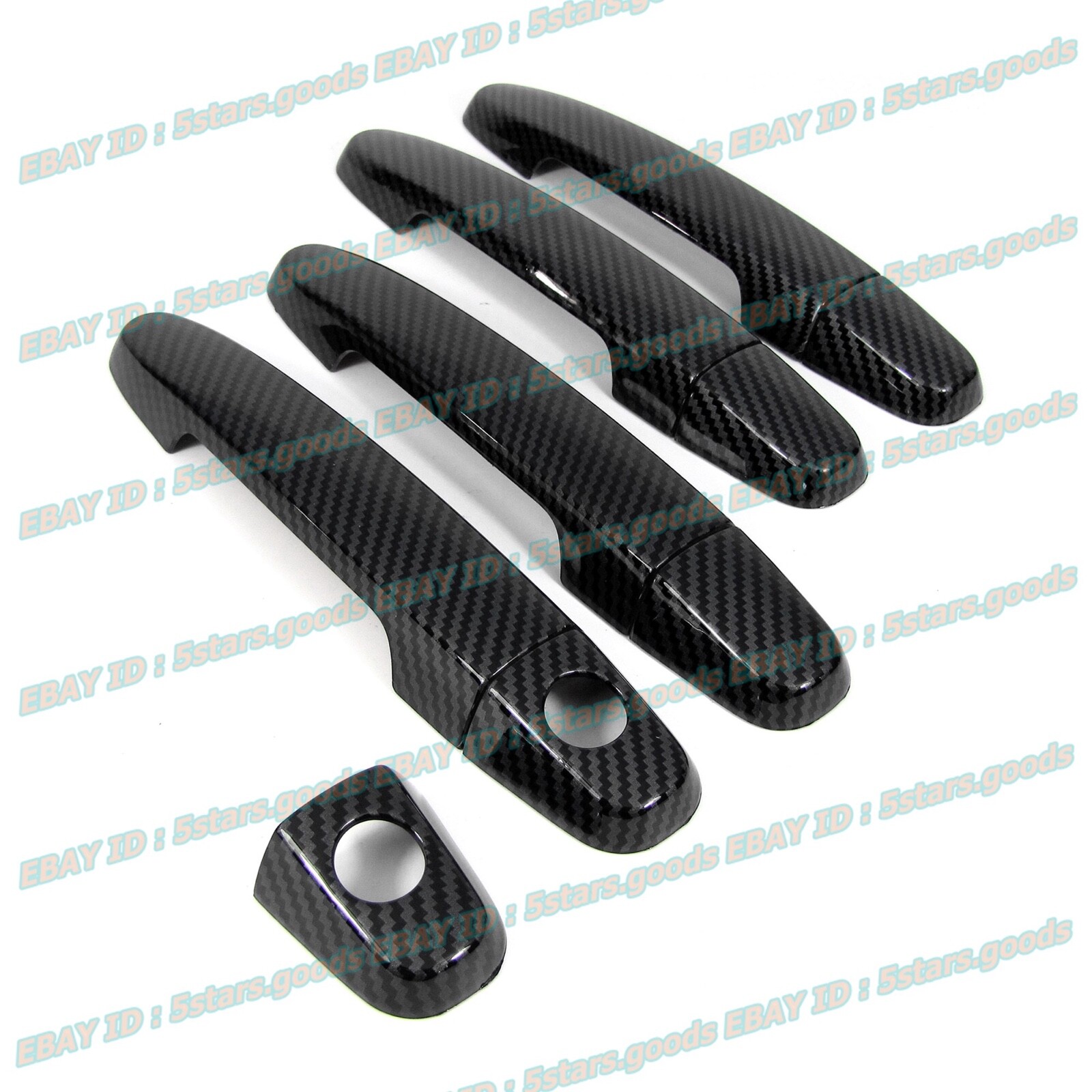 Carbon Fiber Covers Trims For 2008-2015 Scion xB Wagon Side Mirror + Door Handle