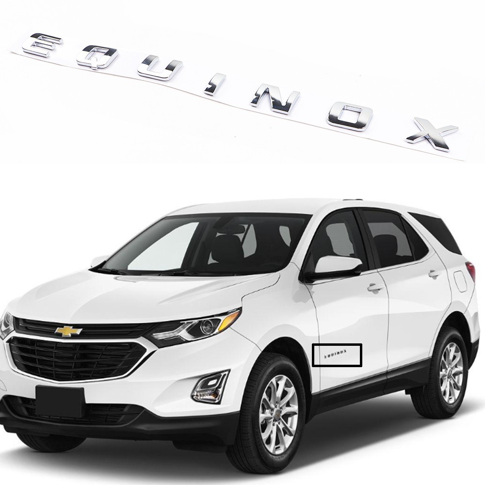 For Equinox Left or Right Door Nameplate Letter Badge Emblem Sport Gloss Chrome