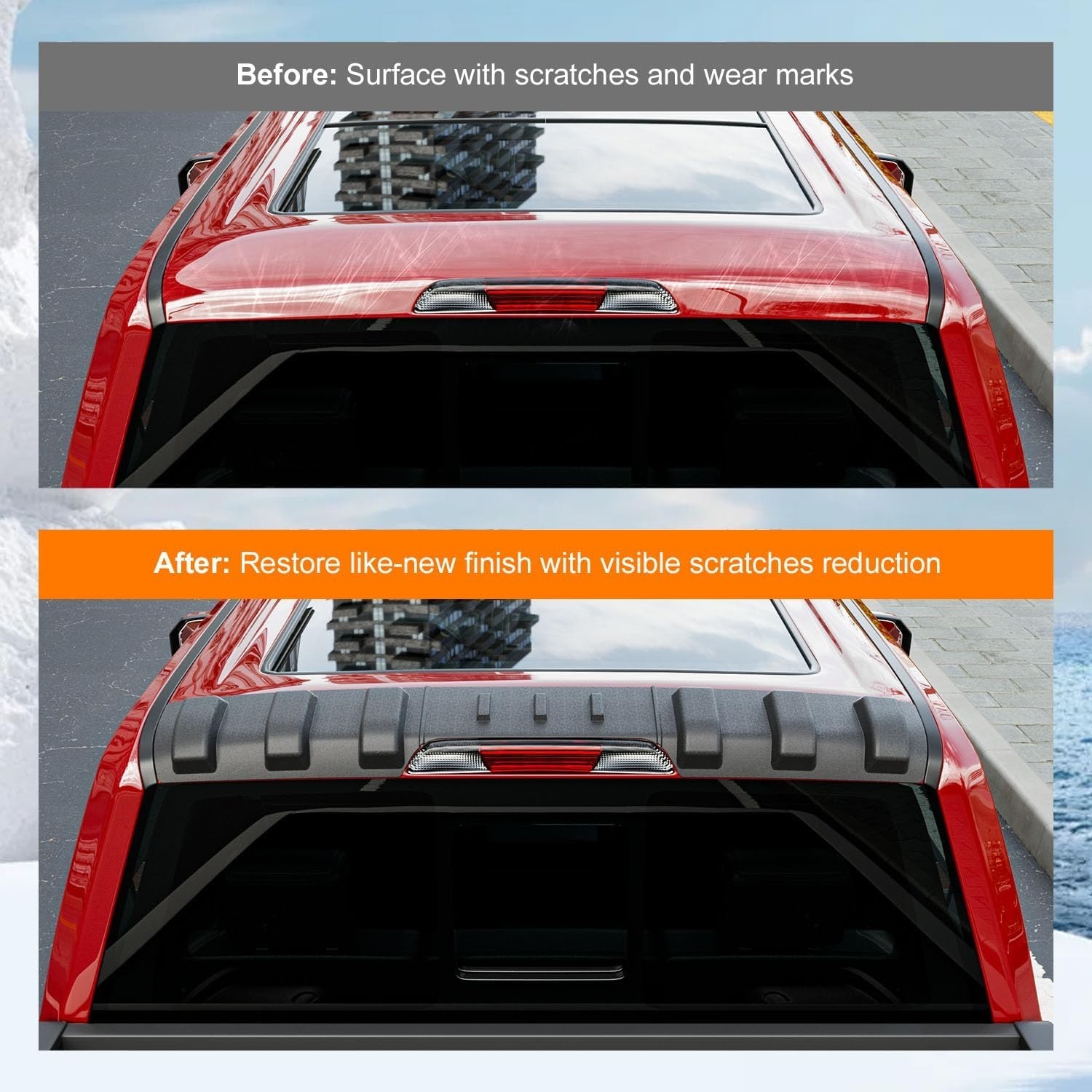 For 2015-2020 Ford F150 Rear Roof Protector Truck Cab Roof Protector Spoiler