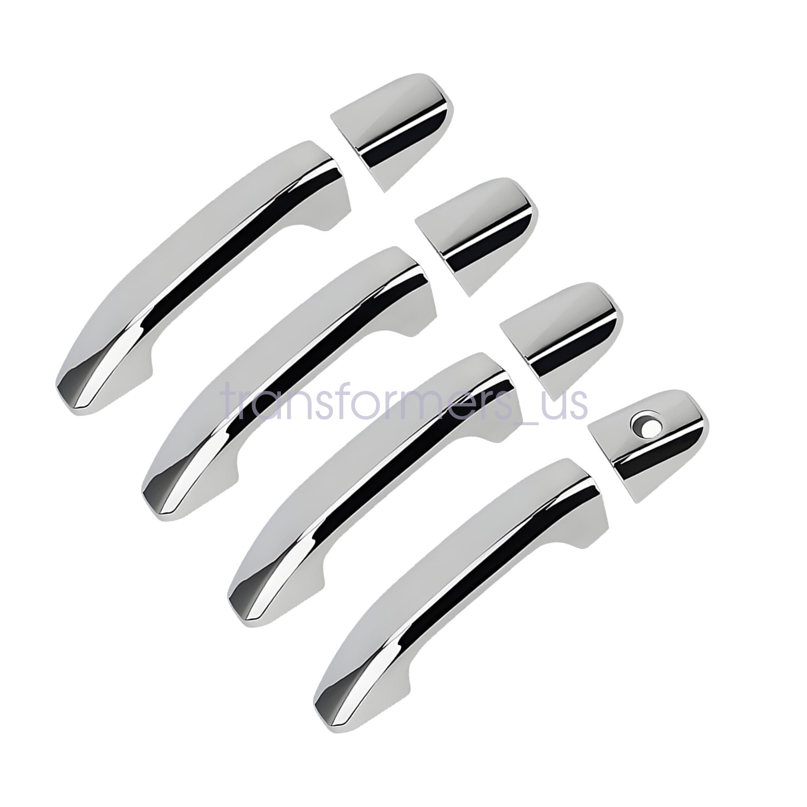 Chrome 4 Door Handle Cover for 2020-2024 Chevy Silverado 1500+2500+3500+HD Truck