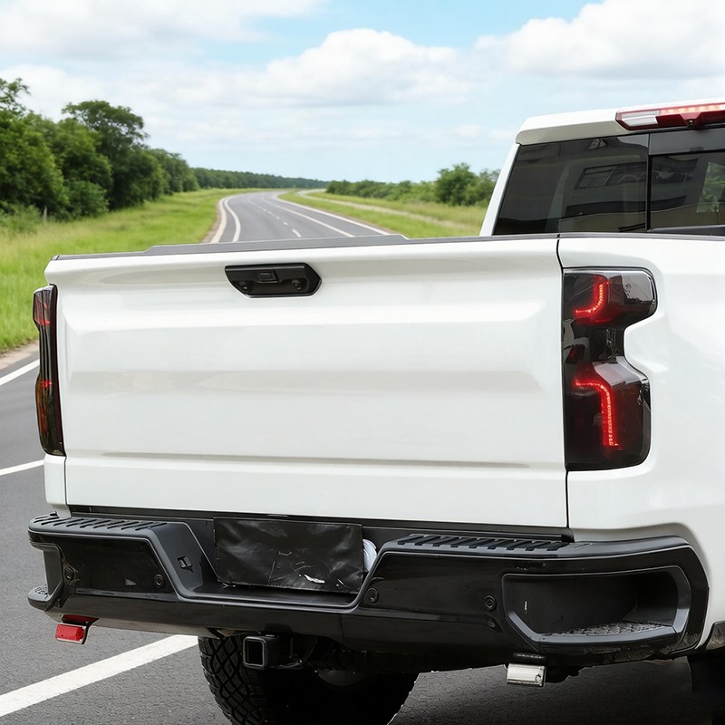 Smoked Black Rear Tail Light Covers Trim For GMC Yukon Sierra 1500 2021-2024
