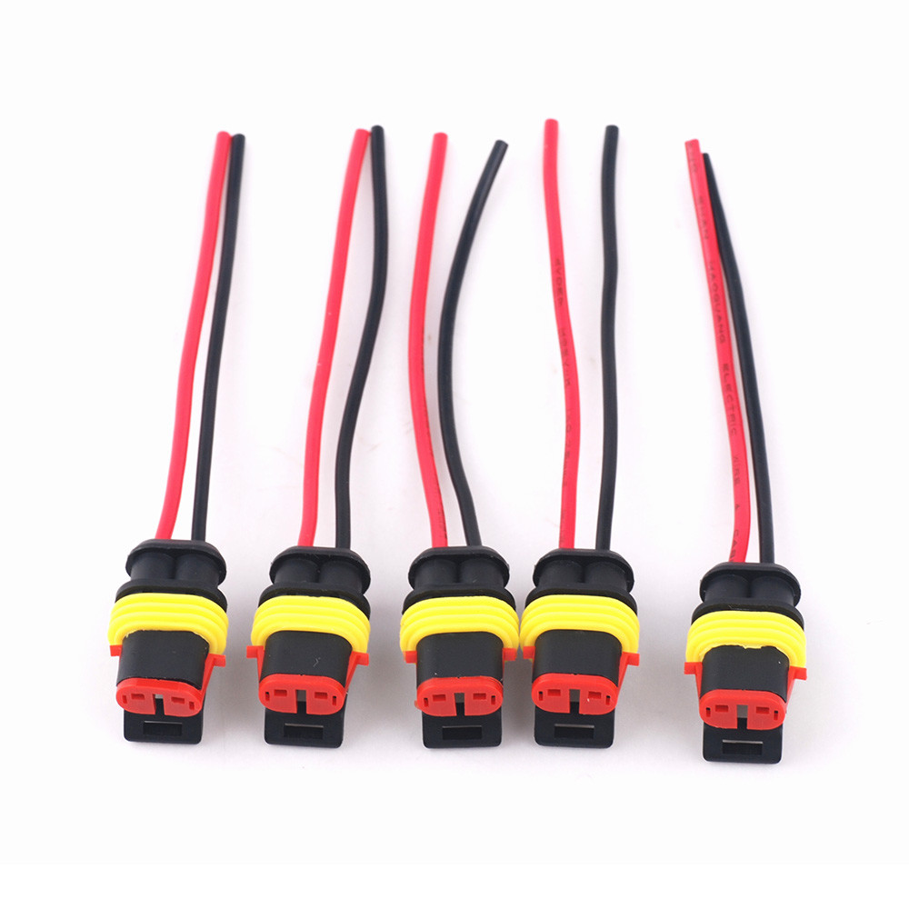 20pc 2 Pin Way Plug Car Electrical Connector Wire Cable Automotive Waterproof