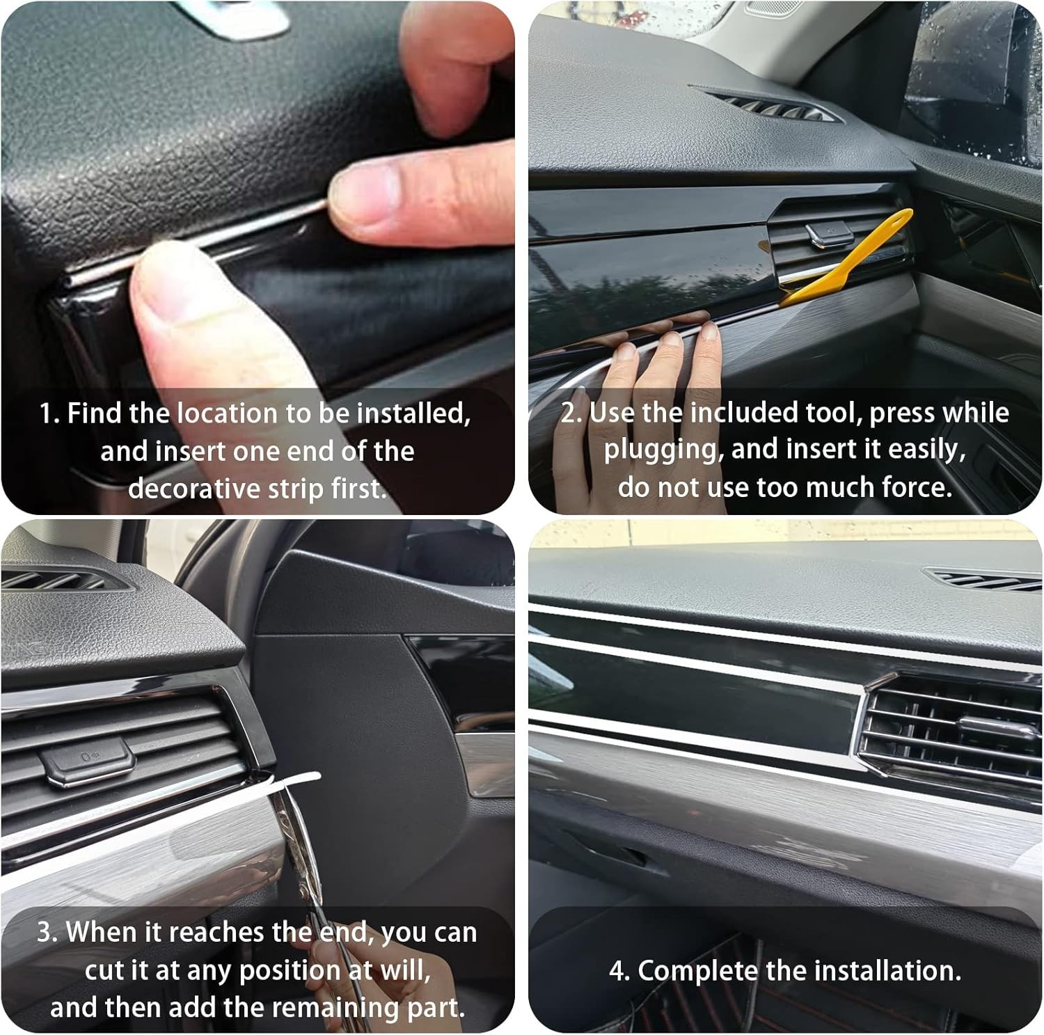 33ft Electroplated Car Interior Trim Strips – Upgrade Your Vehicle Style
