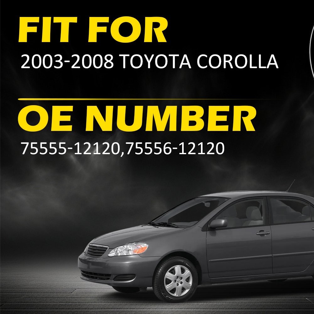 Rubber Roof Drip Molding Strips Fit Toyota Corolla 2003-2008 Weatherstrip 2-6X