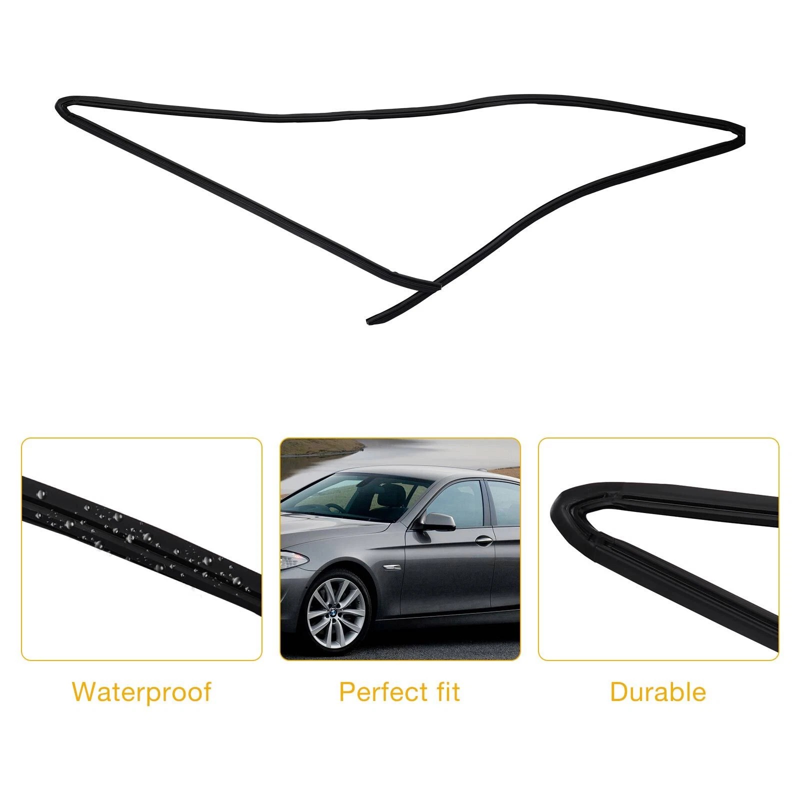 Rear Windshield Upper Moulding Trim Seal Fit 2004-2010 BMW 5 Series 51317027916