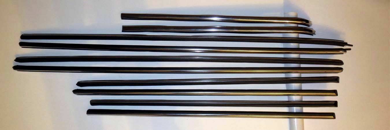 Mercedes W108 Stainless steel side rear moulding trim set for door fenders trunk