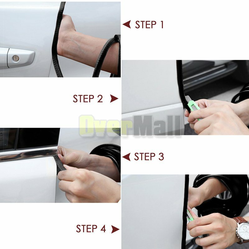 Protector De Goma Forma de U Para El Borde De La Puerta Del Coche Sello Para Los