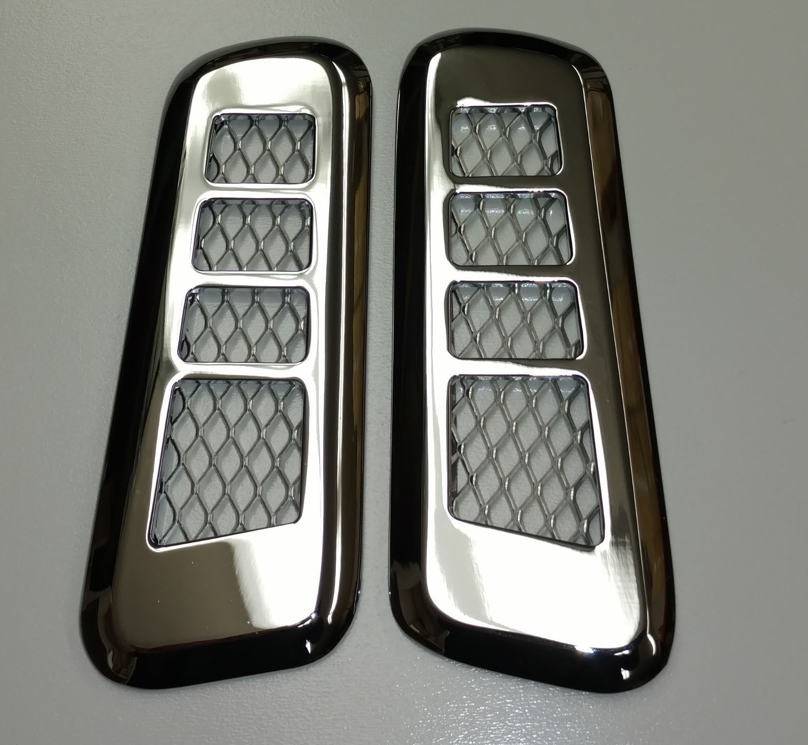 H2 Hummer Smooth Chrome Billet Interior Door Vent Bezel Set