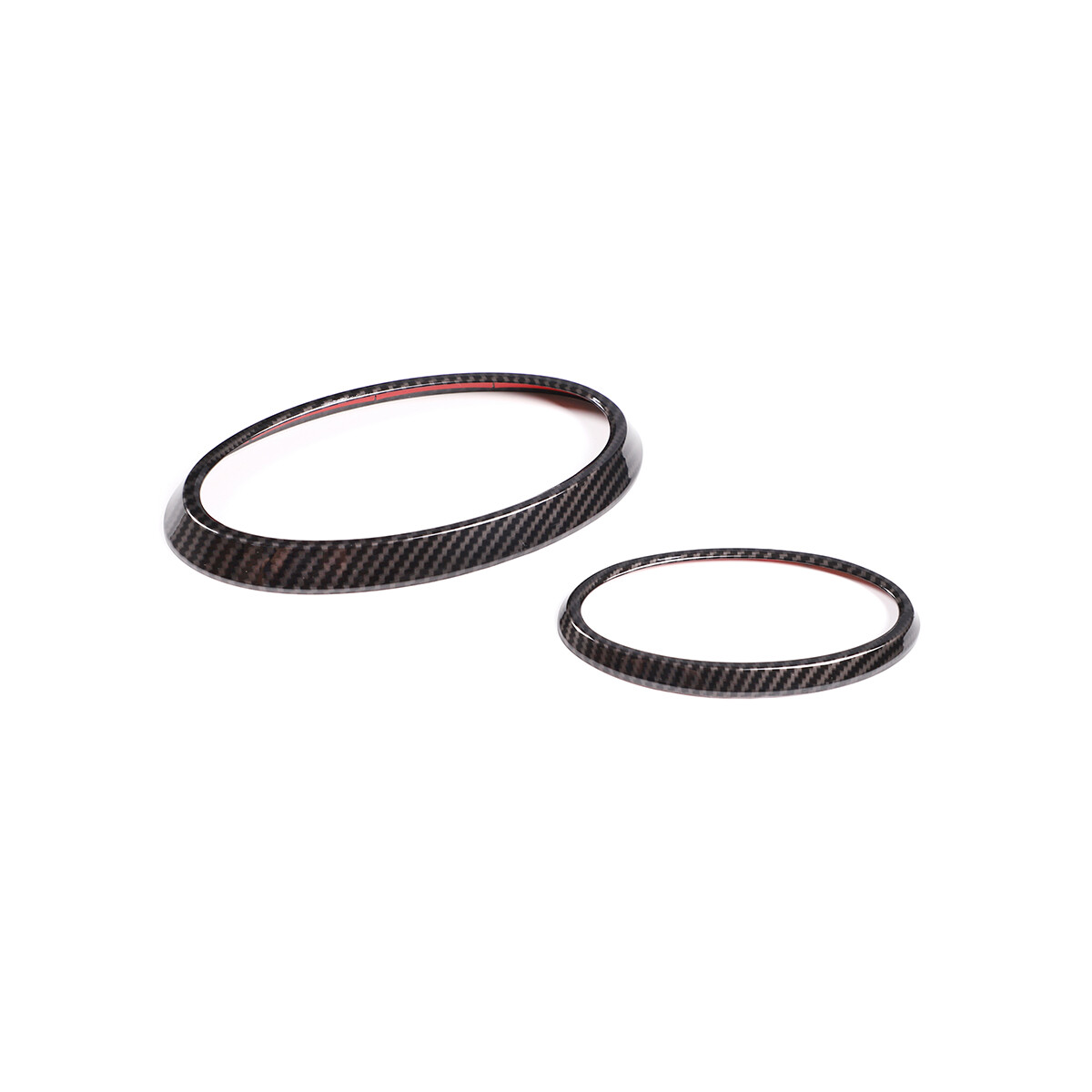 Carbon Fiber ABS Front & Rear Emblem OVerlay Ring Set For Subaru Outback 2022-up