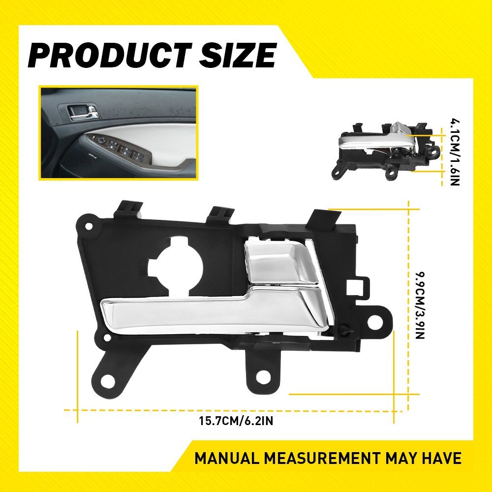 Front Right Interior Inner Door Handle Fits Kia Optima 2011-2013 Black&Chrome ED