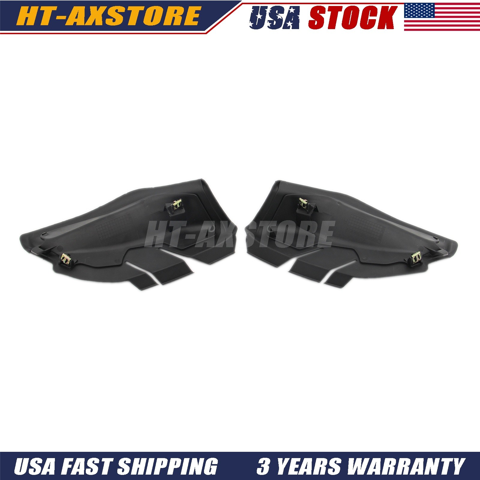 1Pair For Jeep Compass 2018-2025 Left + Right Cowl Side Panel Trims Black USA