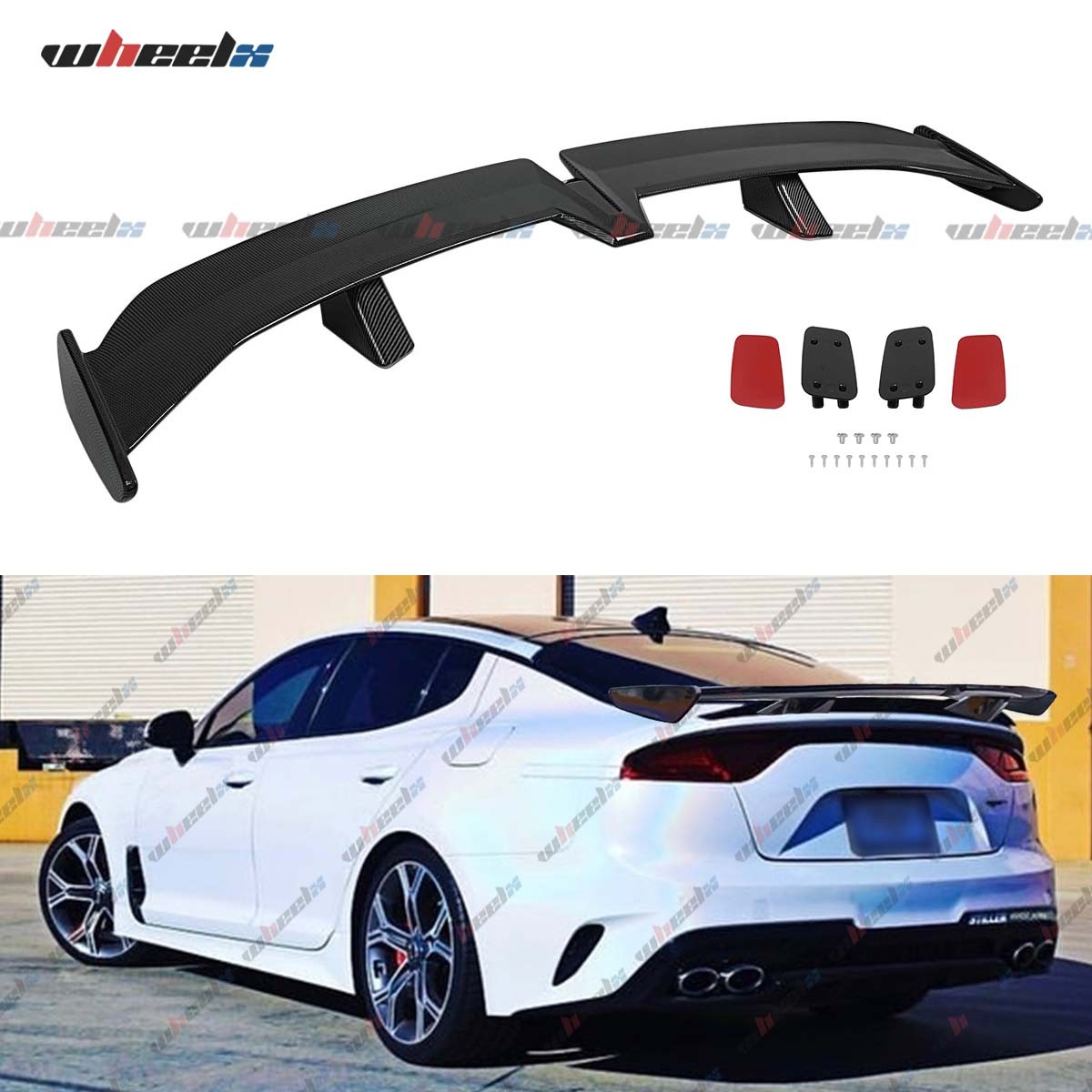 For Kia Stinger GT GT2 55” Rear Trunk Spoiler Wing Race Pro Style CARBON FIBER