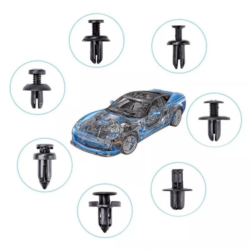 925PCS Car Body Push Pin Rivet Door Trim Panel Fender Fastener Clips Moulding