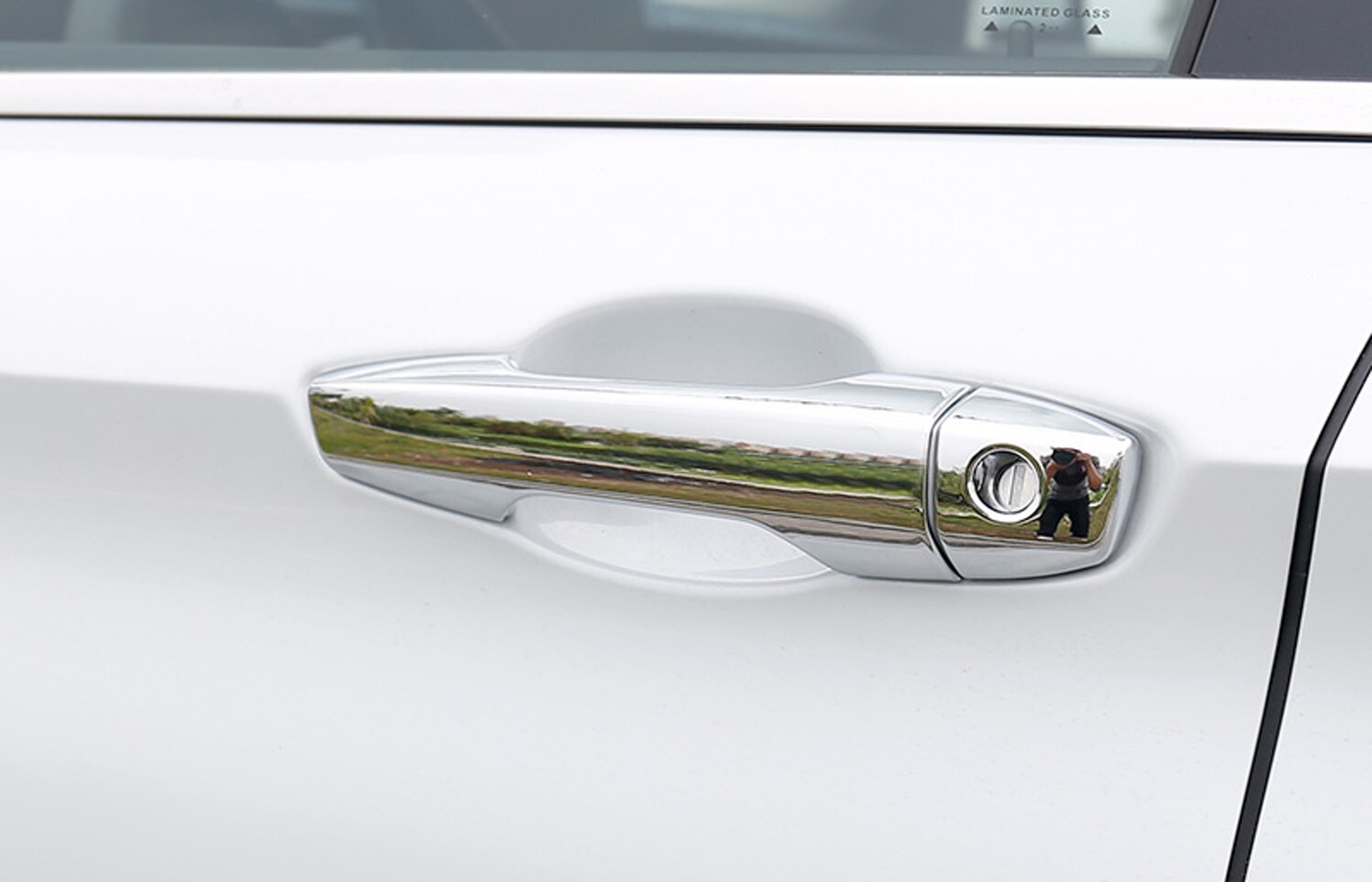 For Mitsubishi Outlander 2022-2023 LHD Chrome Side Door Handle Cover Trim 8pcs
