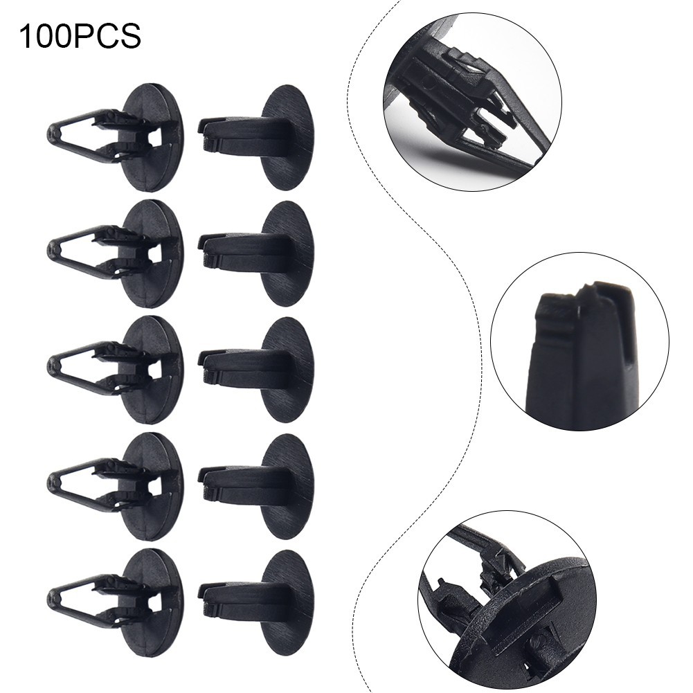 100pcs Bumper Push Pin Retainer Clips Fit For Ford For Chrysler High Quality