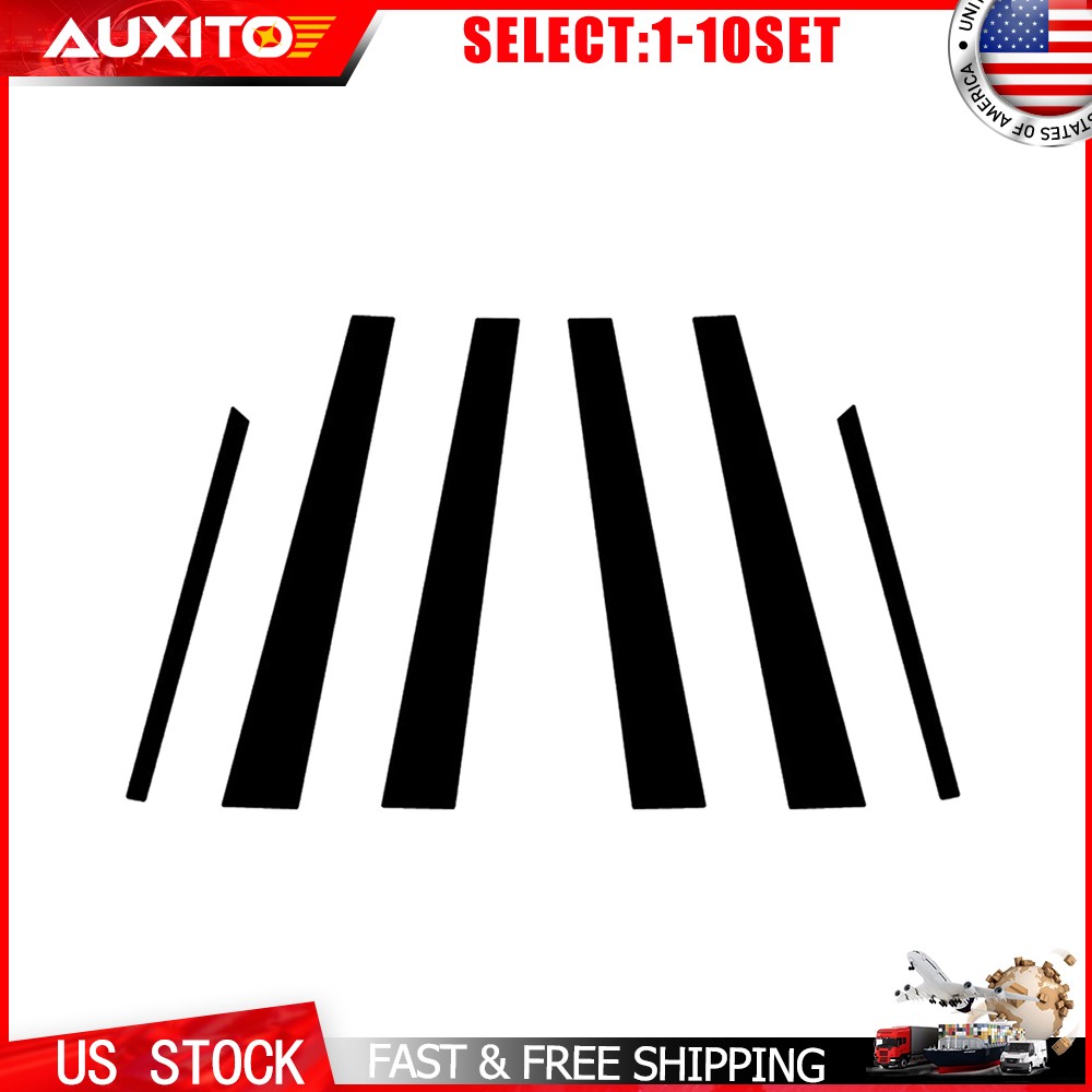 Black Pillar Posts Door Cover For Lexus LS430 2001 22 2003 2004 2005 2006 6-60X