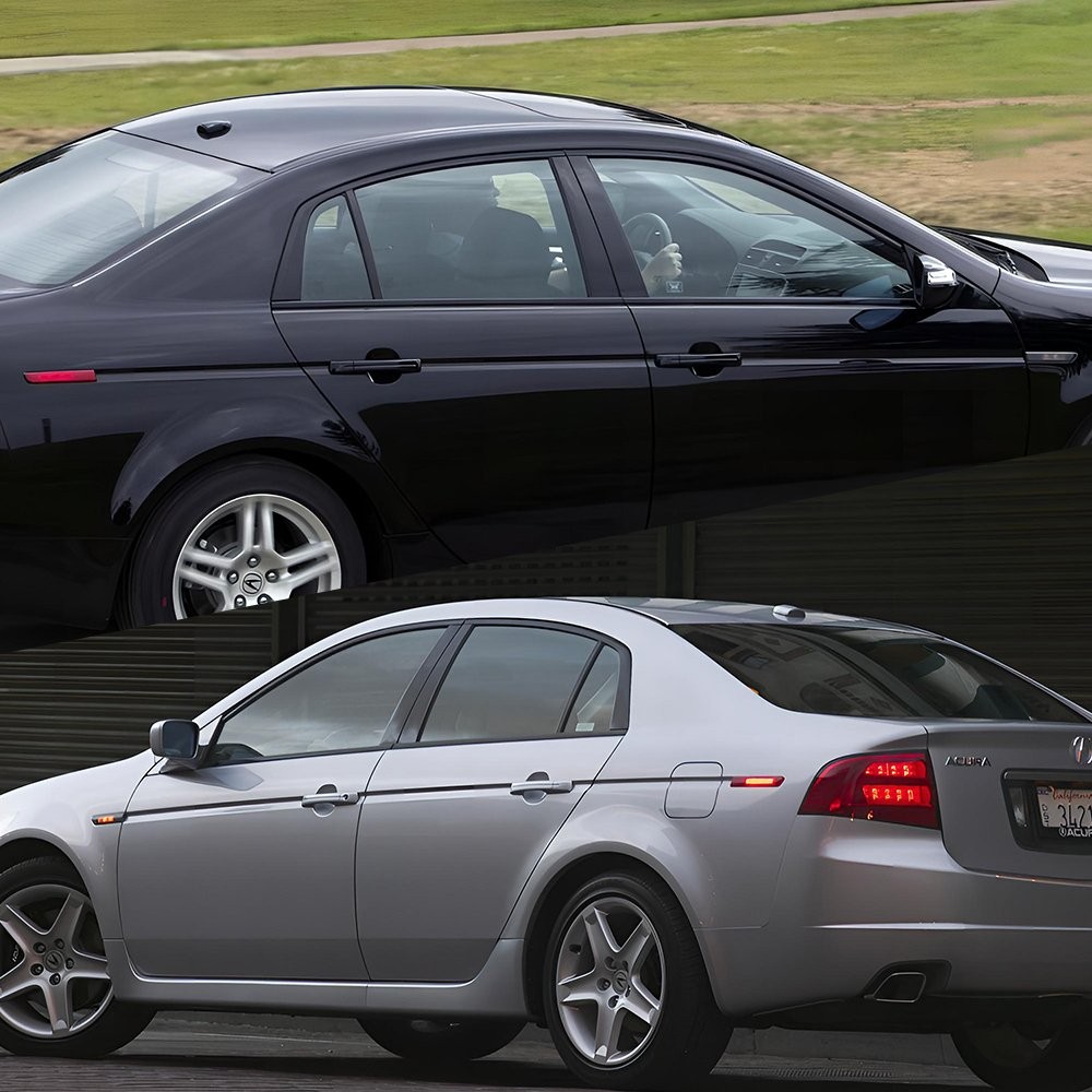 6Pcs Door Cover Piano Window Trim Kit Black Pillar Posts for Acura TL 2004-2008