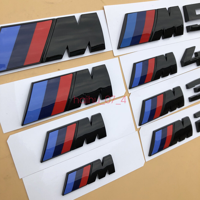 Gloss Black NEW Rear Trunk M540i Emblem Decal Badge FOR 5 Series E34 E39 E60