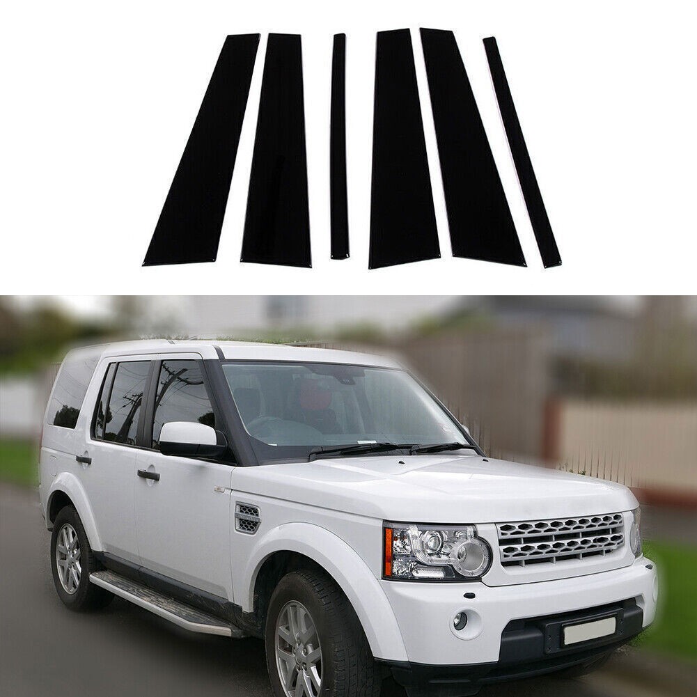 For Land Rover LR4 2010-2016 pc black Door Window Center BC Pillar Posts Trim