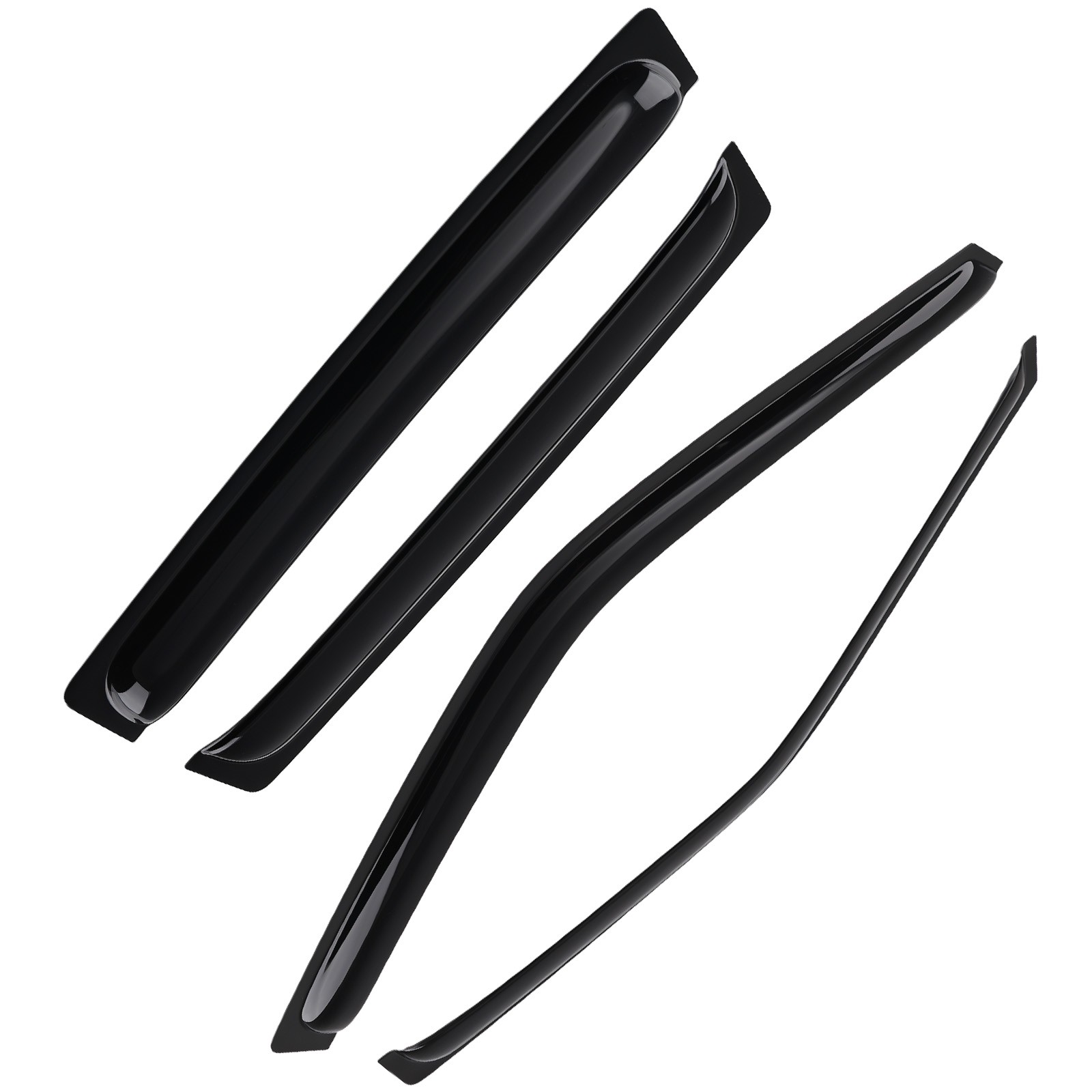 Black Acrylic Window Visor for Nissan Frontier Crew Cab 2005-2020 4Pcs Set