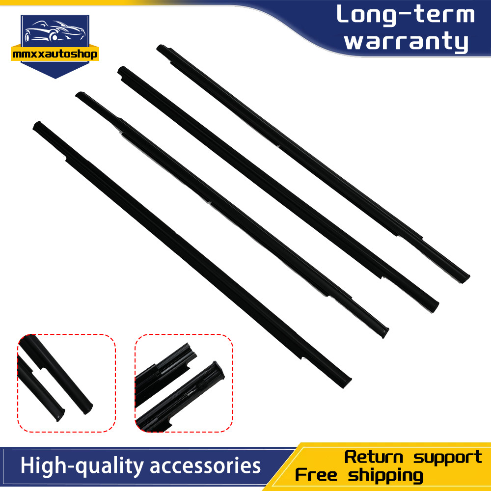 4x For 06-12 Mitsubishi Outlander Outside Window Weatherstrip Moulding Trim Seal