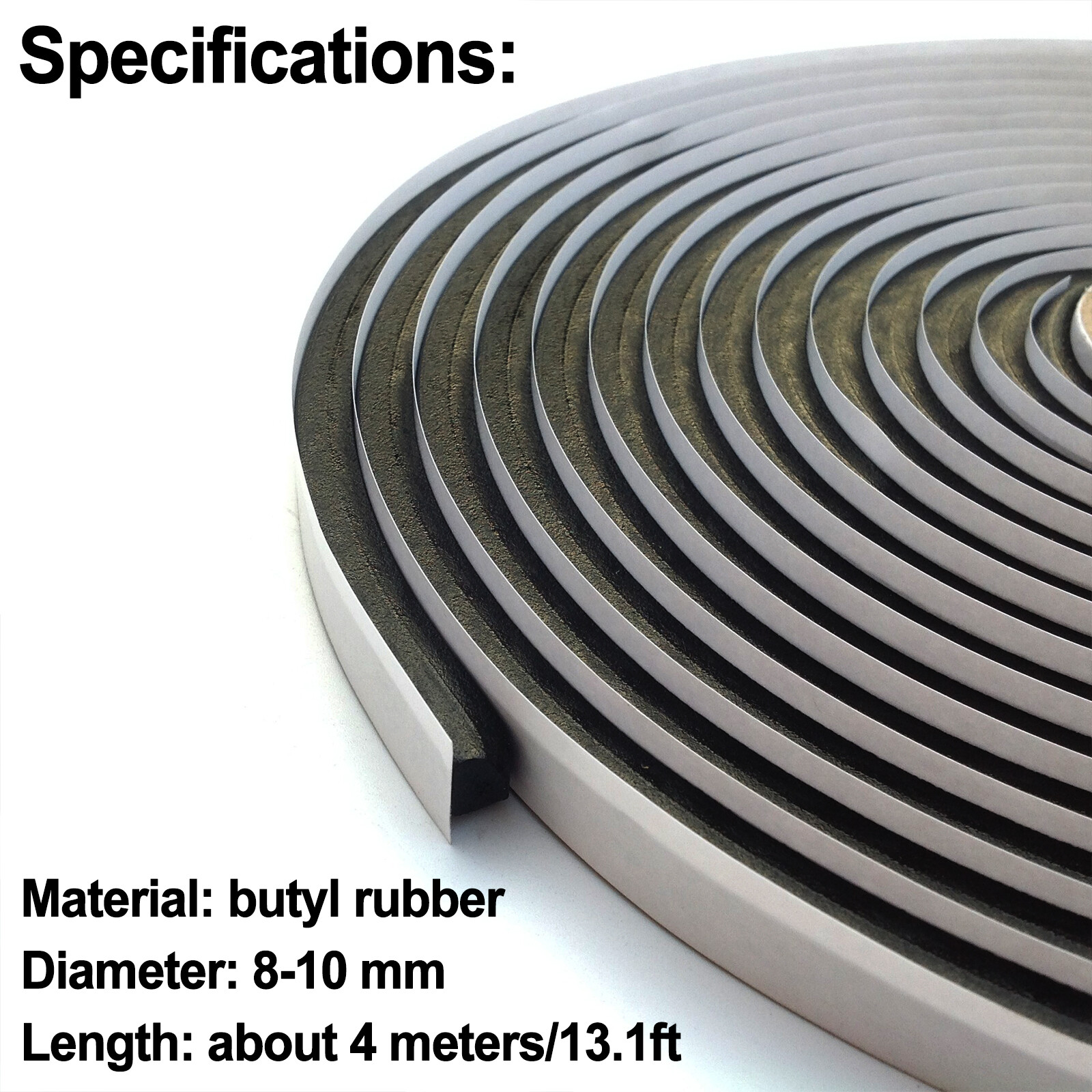 1Roll 4M Butyl Tape Rubber Glue Headlight Sealant Retrofit Reseal Headlamps Door